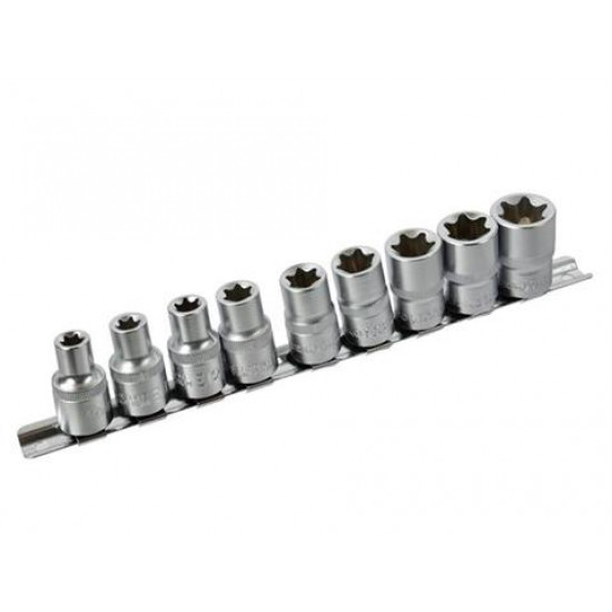 Geko G10160 Hlavice nástrčné kľúče torx 9ks E10-E24 1/2"