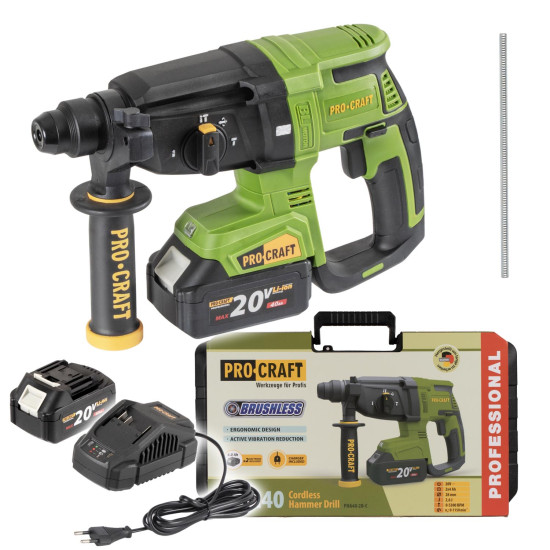 Akumulátorová príklepová vŕtačka Procraft PHA40