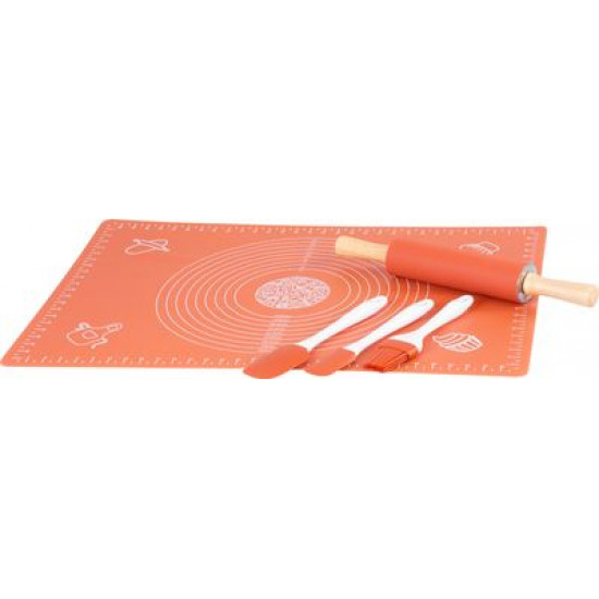 Sada na pečenie MagicHome, sada 5 ks, silikónová maslovačka, 2x stierka, valček, podložka