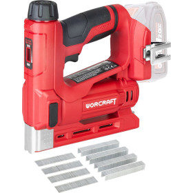 Sponkovačka Worcraft CNS-S20LiC ShareSYS, 20V Li-Ion, s reguláciou, sponky U + klince T