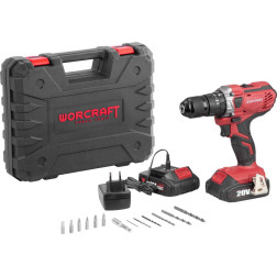 Skrutkovač Worcraft CHD-S20LiWB ShareSYS, 20V, 2x Li-ion 2.0 Ah, bezuhlíkový, SET v kufríku