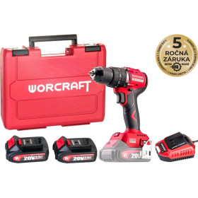 Skrutkovač Worcraft CHD-S20LiBCM ShareSYS, 20V, 60Nm, 2x Li-ion 2 Ah, 1x nabíjačka, bezuhlíkový, SET