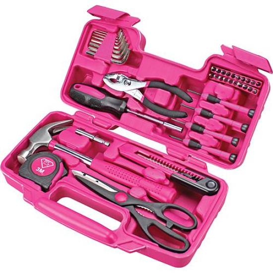 Sada náradia LADIES SET01, 39 dielna, pink/ružová, v kufri